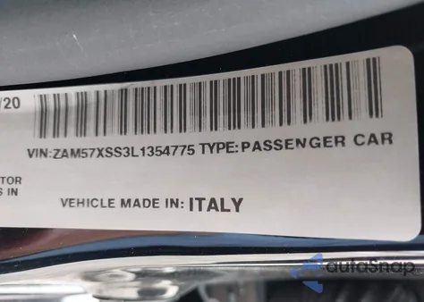 2020 Maserati Ghibli Gransport from USA, damaged, VIN ZAM57XSS3L1354775